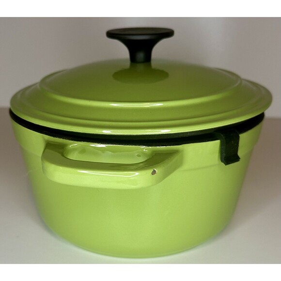Martha Stewart 2 Quart Green Enameled Cast Iron Dutch Oven w/ Lid - Picture 12 of 13